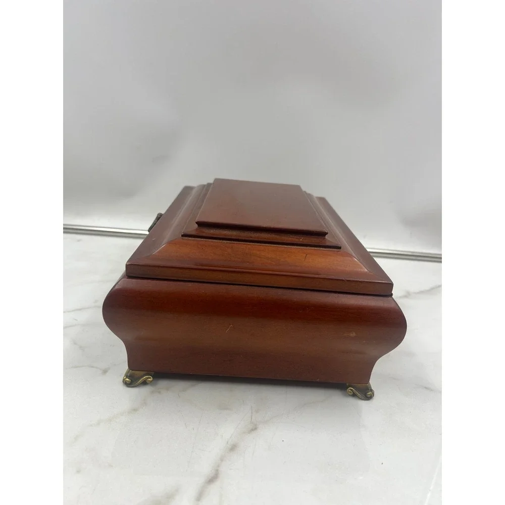 Bombay Company Wooden Musical Jewelry Box Cherry Finish Vintage Style 1858183